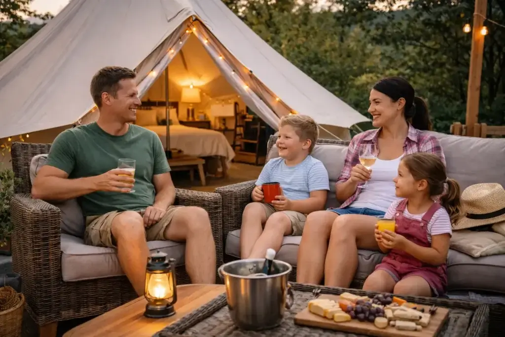 Kamperen in een glamping is echt een luxe vorm van kamperen