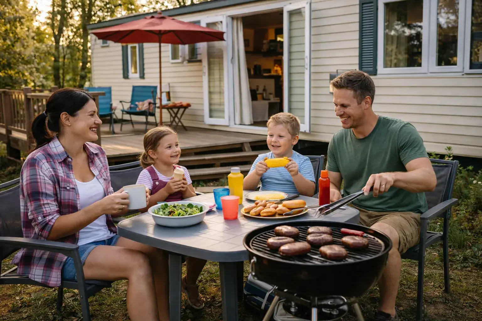 Kamperen in een stacaravan of chalet: geschikt voor gezinnen?
