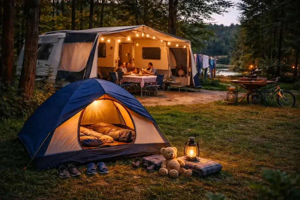 Kamperen in een tent is anders dan slapen thuis