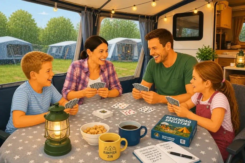 Regen en slecht weer beperkt je in de vrijheid op de camping